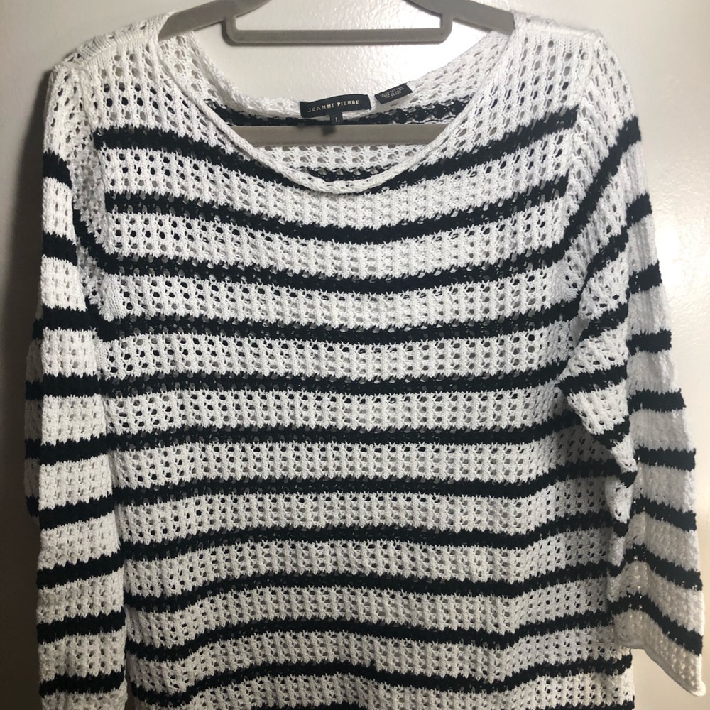 Stripped loose knit sweater